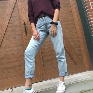 American Eagle Light Wash Mom Jeans